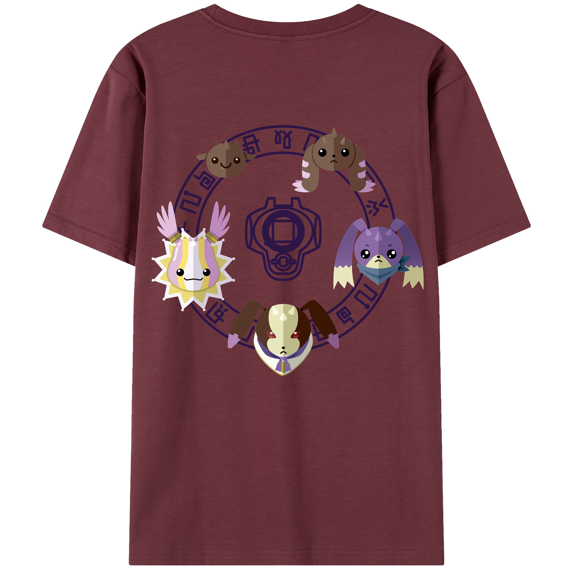 （画像用） Digimon デジタルモンスター/デジモン 綿100％半袖Tシャツ（背面プリント）